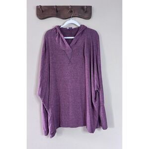 Andree By Unit Oversized Sweater Slouchy Long Sleeve Hoodie Brick Red 2x